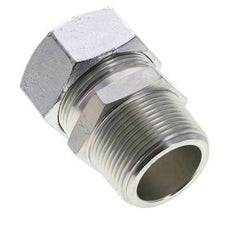 1 1/4'' NPT Male x 35L Zinc plated Steel Straight Cutting Ring 160 Bar DIN 2353