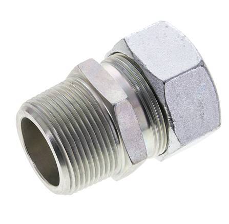 1 1/4'' NPT Male x 35L Zinc plated Steel Straight Cutting Ring 160 Bar DIN 2353