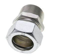 1 1/4'' NPT Male x 35L Zinc plated Steel Straight Cutting Ring 160 Bar DIN 2353