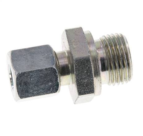M18x1.5 Male x 8L Zinc plated Steel Straight Cutting Ring 315 Bar DIN 2353 [2 Pieces]