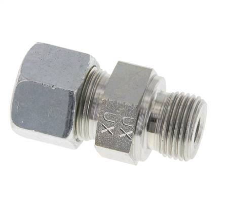 M18x1.5 Male x 12S Zinc plated Steel Straight Cutting Ring 630 Bar DIN 2353 [2 Pieces]