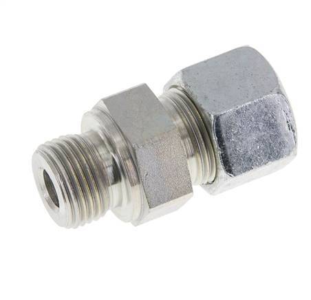 M18x1.5 Male x 12S Zinc plated Steel Straight Cutting Ring 630 Bar DIN 2353 [2 Pieces]