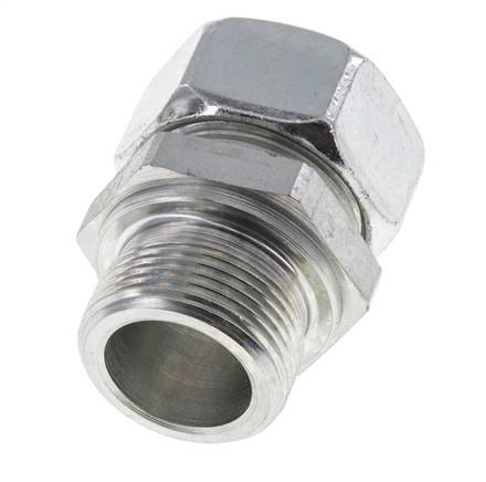 M33x2 Male x 28L Zinc plated Steel Straight Cutting Ring 160 Bar DIN 2353