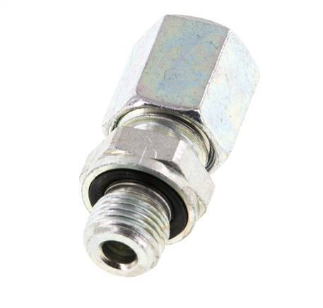 G 1/8'' Male x 6L Zinc plated Steel Straight Cutting Ring with FKM Seal 315 Bar DIN 2353 [2 Pieces]