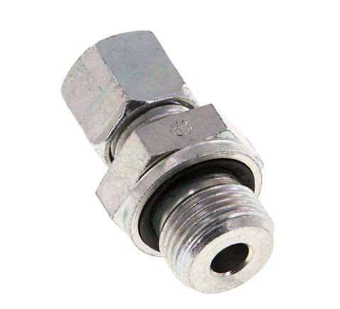 G 3/8'' Male x 8L Zinc plated Steel Straight Cutting Ring with FKM Seal 315 Bar DIN 2353 [2 Pieces]