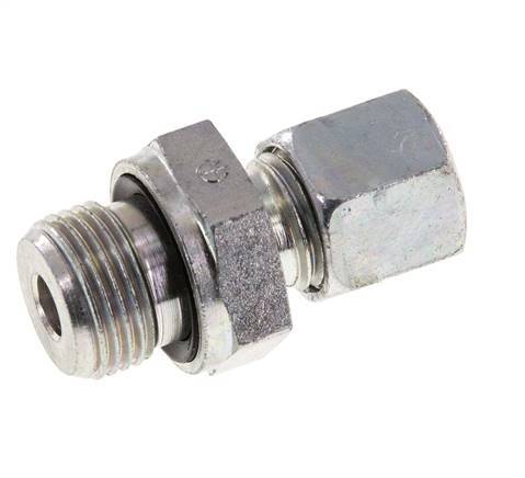 G 3/8'' Male x 8L Zinc plated Steel Straight Cutting Ring with FKM Seal 315 Bar DIN 2353 [2 Pieces]