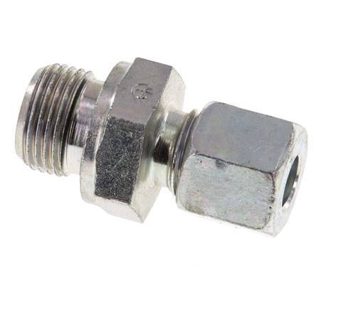 G 3/8'' Male x 8L Zinc plated Steel Straight Cutting Ring with FKM Seal 315 Bar DIN 2353 [2 Pieces]