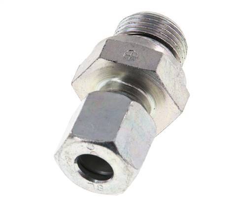 G 3/8'' Male x 8L Zinc plated Steel Straight Cutting Ring with FKM Seal 315 Bar DIN 2353 [2 Pieces]