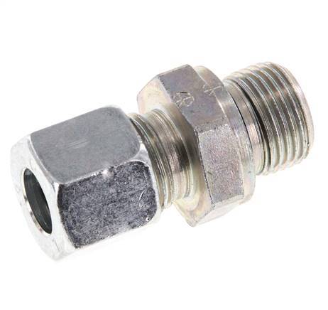 G 3/8'' Male x 10L Zinc plated Steel Straight Cutting Ring with FKM Seal 315 Bar DIN 2353 [2 Pieces]