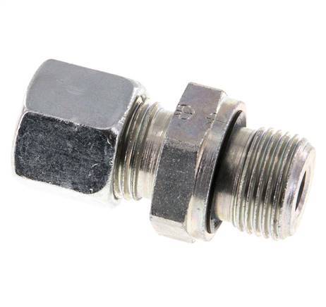 G 3/8'' Male x 10L Zinc plated Steel Straight Cutting Ring with FKM Seal 315 Bar DIN 2353 [2 Pieces]