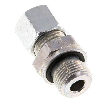 G 3/8'' Male x 10L Zinc plated Steel Straight Cutting Ring with FKM Seal 315 Bar DIN 2353 [2 Pieces]