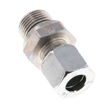 G 3/8'' Male x 10L Zinc plated Steel Straight Cutting Ring with FKM Seal 315 Bar DIN 2353 [2 Pieces]