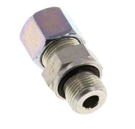 G 3/8'' Male x 10S Zinc plated Steel Straight Cutting Ring with FKM Seal 630 Bar DIN 2353 [2 Pieces]