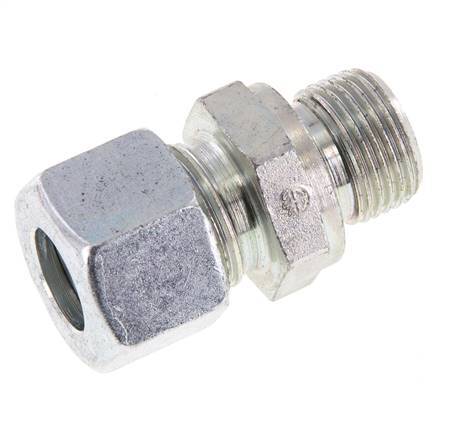 G 3/8'' Male x 12L Zinc plated Steel Straight Cutting Ring with FKM Seal 315 Bar DIN 2353 [2 Pieces]