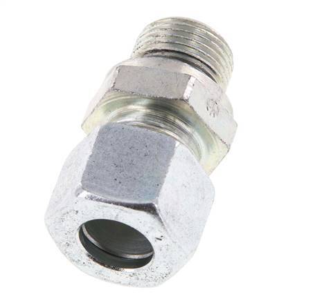 G 3/8'' Male x 12L Zinc plated Steel Straight Cutting Ring with FKM Seal 315 Bar DIN 2353 [2 Pieces]