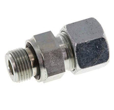 G 3/8'' Male x 12S Zinc plated Steel Straight Cutting Ring with FKM Seal 630 Bar DIN 2353 [2 Pieces]