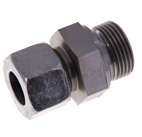 G 1'' Male x 20S Zinc plated Steel Straight Cutting Ring with FKM Seal 400 Bar DIN 2353