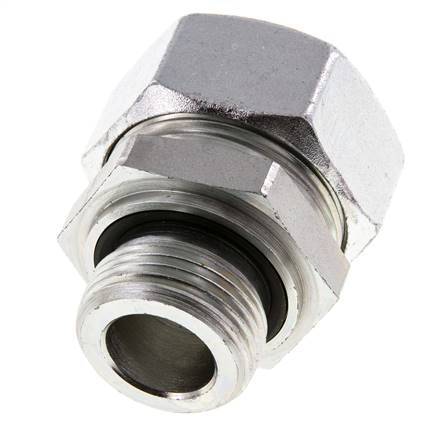 G 1'' Male x 35L Zinc plated Steel Straight Cutting Ring with FKM Seal 160 Bar DIN 2353