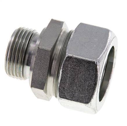 G 1'' Male x 35L Zinc plated Steel Straight Cutting Ring with FKM Seal 160 Bar DIN 2353