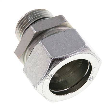 G 1'' Male x 35L Zinc plated Steel Straight Cutting Ring with FKM Seal 160 Bar DIN 2353