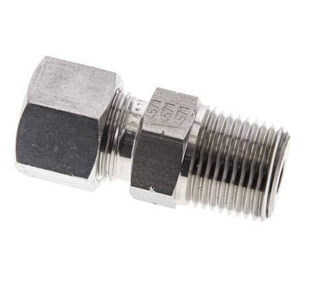 1/2'' NPT Male x 12S Stainless steel Straight Cutting Ring 630 Bar DIN 2353