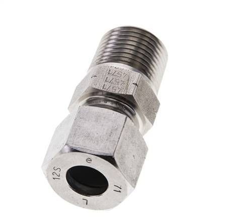 1/2'' NPT Male x 12S Stainless steel Straight Cutting Ring 630 Bar DIN 2353