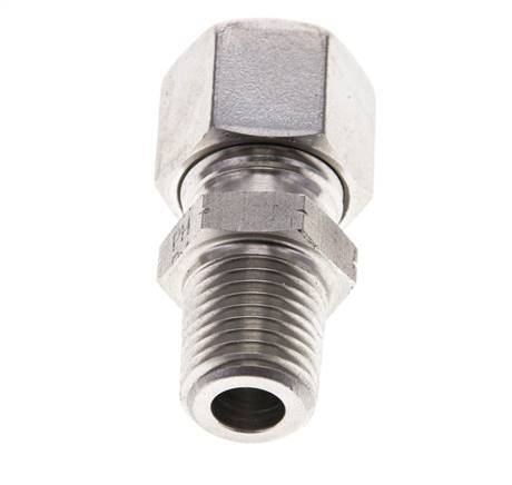 1/4'' NPT Male x 10L Stainless steel Straight Cutting Ring 315 Bar DIN 2353