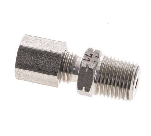 1/8'' NPT Male x 4LL Stainless steel Straight Cutting Ring 100 Bar DIN 2353