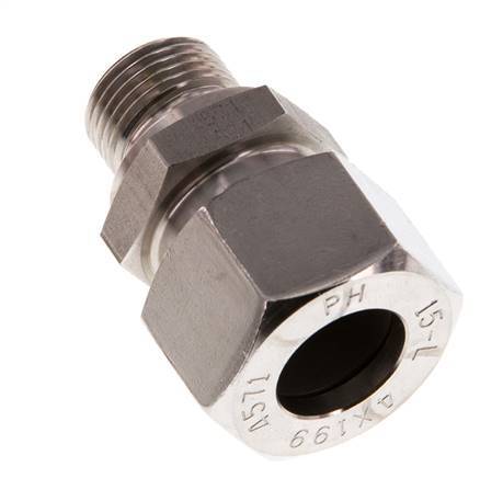 G 3/8'' Male x 15L Stainless steel Straight Cutting Ring 315 Bar DIN 2353