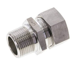 1'' NPT Male x 28L Stainless steel Straight Cutting Ring 160 Bar DIN 2353