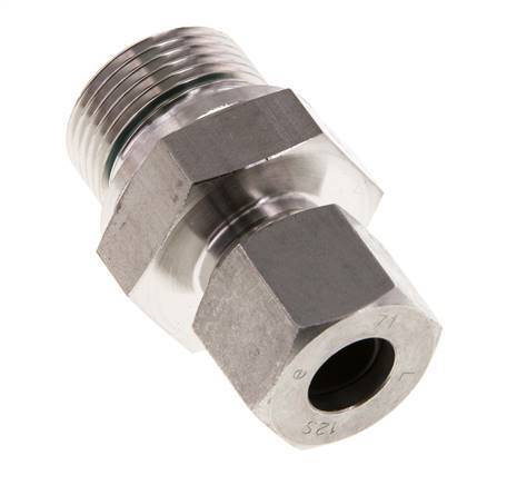 G 3/4'' Male x 12S Stainless steel Straight Cutting Ring with FKM Seal 630 Bar DIN 2353