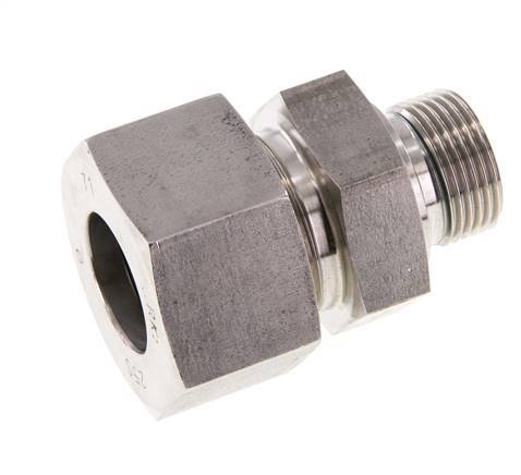 G 3/4'' Male x 25S Stainless steel Straight Cutting Ring with FKM Seal 400 Bar DIN 2353