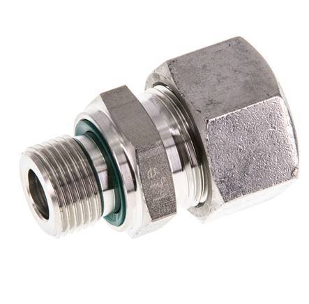 G 3/8'' Male x 15L Stainless steel Straight Cutting Ring with FKM Seal 315 Bar DIN 2353