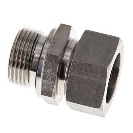 G 1'' Male x 28L Stainless steel Straight Cutting Ring with FKM Seal 160 Bar DIN 2353