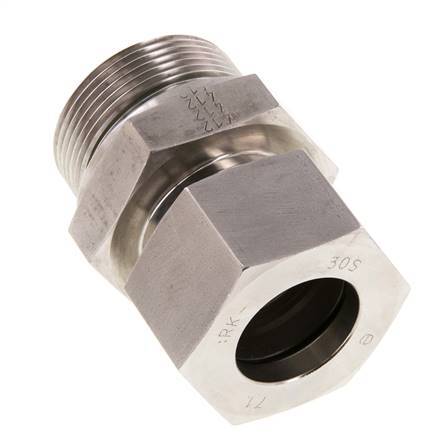 G 1 1/2'' Male x 30S Stainless steel Straight Cutting Ring with FKM Seal 400 Bar DIN 2353