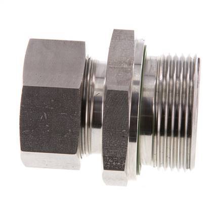 G 1 1/4'' Male x 28L Stainless steel Straight Cutting Ring with FKM Seal 160 Bar DIN 2353