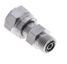 UN 11/16''-16 x UNF 9/16''-18 F/M Zinc plated Steel Reducing Adapter ORFS 630 Bar - Hydraulic