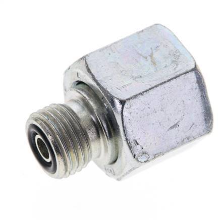 UN 13/16''-16 x UNF 9/16''-18 F/M Zinc plated Steel Reducing Adapter ORFS 630 Bar - Hydraulic