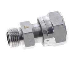 UN 13/16''-16 x UN 11/16''-16 F/M Zinc plated Steel Reducing Adapter ORFS 630 Bar - Hydraulic