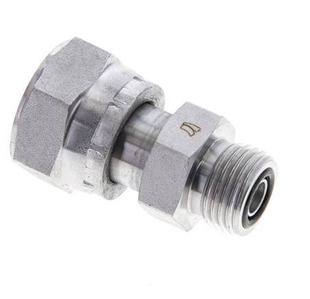 UN 13/16''-16 x UN 11/16''-16 F/M Zinc plated Steel Reducing Adapter ORFS 630 Bar - Hydraulic