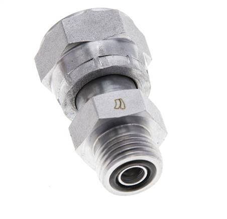 UN 13/16''-16 x UN 11/16''-16 F/M Zinc plated Steel Reducing Adapter ORFS 630 Bar - Hydraulic