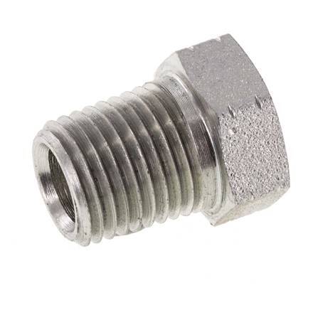 1/4'' NPT x 1/8'' NPT M/F Zinc plated Steel Reducing Ring 275 Bar - Hydraulic [2 Pieces]