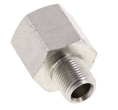 3/8'' NPT x 1/2'' NPT M/F Zinc plated Steel Reducing Ring 210 Bar - Hydraulic