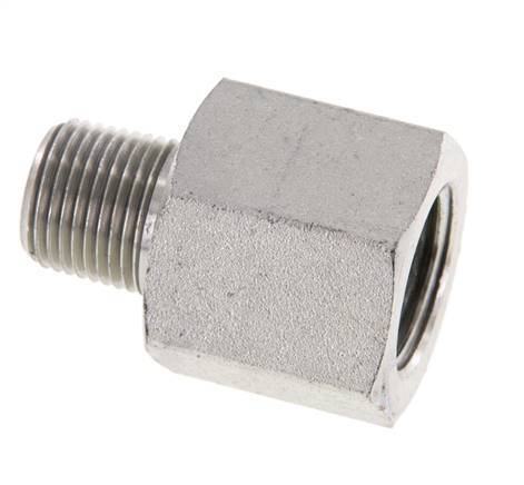 3/8'' NPT x 1/2'' NPT M/F Zinc plated Steel Reducing Ring 210 Bar - Hydraulic