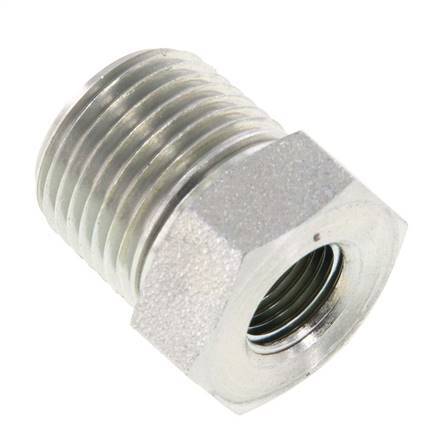 3/8'' NPT x 1/8'' NPT M/F Zinc plated Steel Reducing Ring 210 Bar - Hydraulic