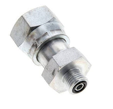 UNS 1''-14 x UNF 9/16''-18 F/M Zinc plated Steel Reducing Adapter ORFS 400 Bar - Hydraulic