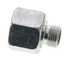 UNS 1''-14 x UN 11/16''-16 F/M Zinc plated Steel Reducing Adapter ORFS 400 Bar - Hydraulic