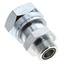 UN 1-11/16''-12 x UN 1-3/16''-12 F/M Zinc plated Steel Reducing Adapter ORFS 250 Bar - Hydraulic