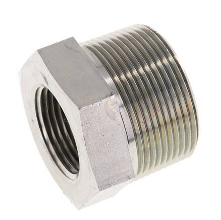 1 1/2'' NPT x 1'' NPT M/F Zinc plated Steel Reducing Ring 80 Bar - Hydraulic