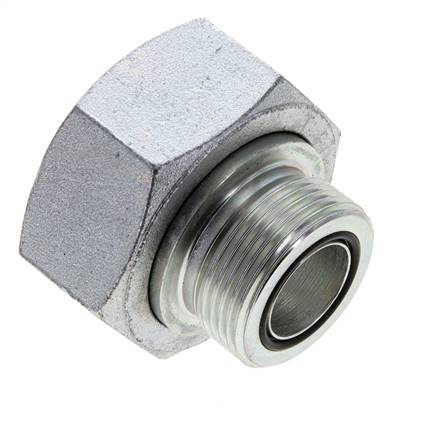 UN 2''-12 x UN 1-7/16''-12 F/M Zinc plated Steel Reducing Adapter ORFS 250 Bar - Hydraulic